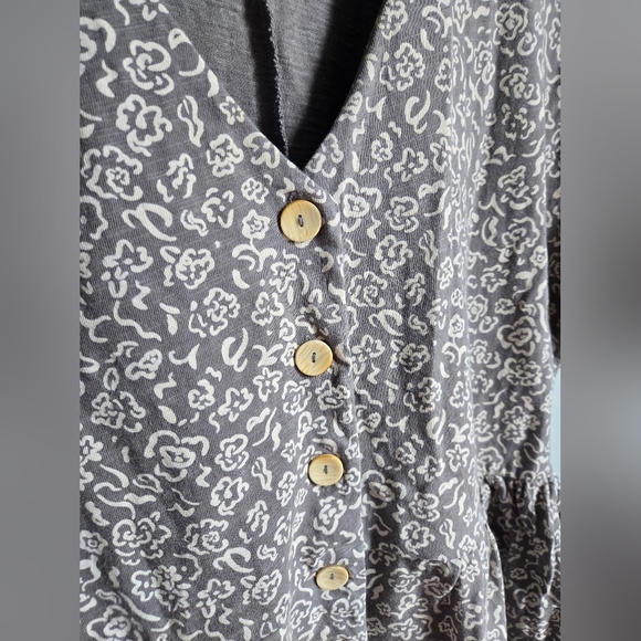 RYLEE + CRU Floral Button-Down 💯 Cotton Dress - Picture 3 of 9